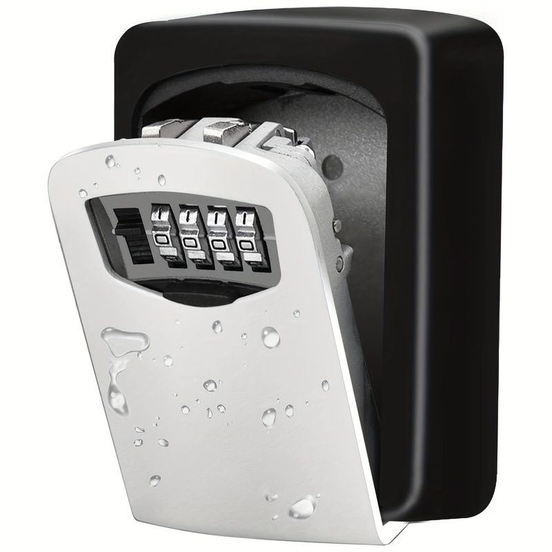 Home Security Box - 壁掛け式の鍵収納ボックス。家庭、ホテル、オフィス、および緊急時の使用に適した、保護カバー付きの頑丈な金属製鍵保管庫。