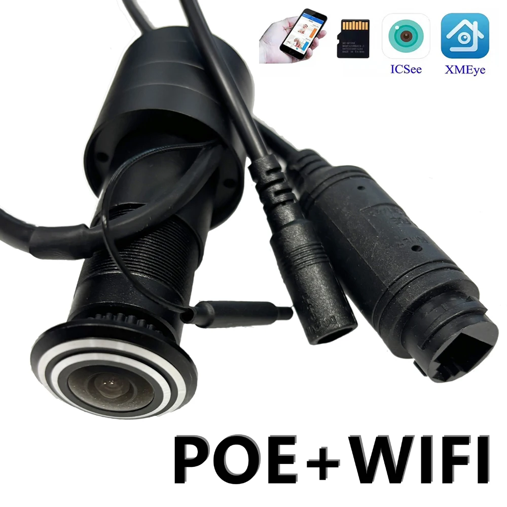 Home Security Front Door Camera - 1080P POE オーディオ HD 屋内ドアアイホールカラー IP
