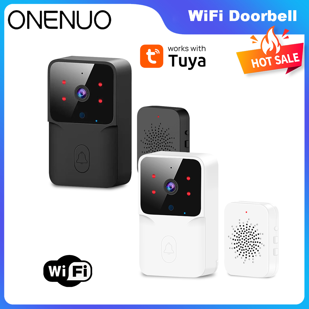 Home Security Front Door Camera - Tuya WiFiビデオドアベル ワイヤレスHDカメラ IRアラーム セキュリティ スマートホーム
