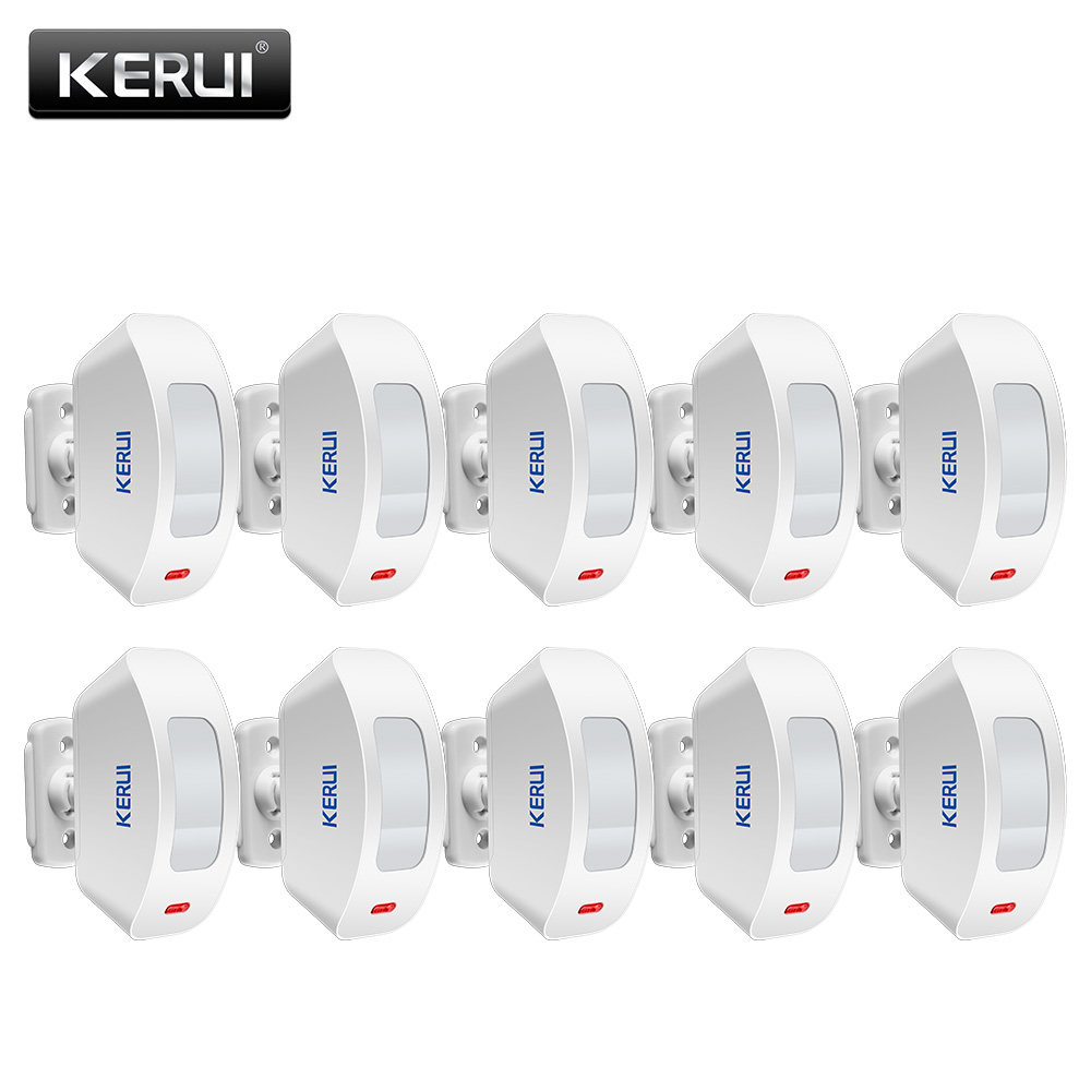 Sim Gsm Alarm - KERUI ワイヤレスカーテン赤外線検出器窓 PIR モーションセンサー 433MHz ワイヤレス