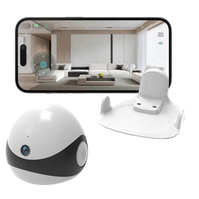 Home Security Robot - ワイヤレス2K HDモバイルペットコンパニオンロボットカメラAI自動巡回自己充電式ホームセキュリティモニター（犬猫用）