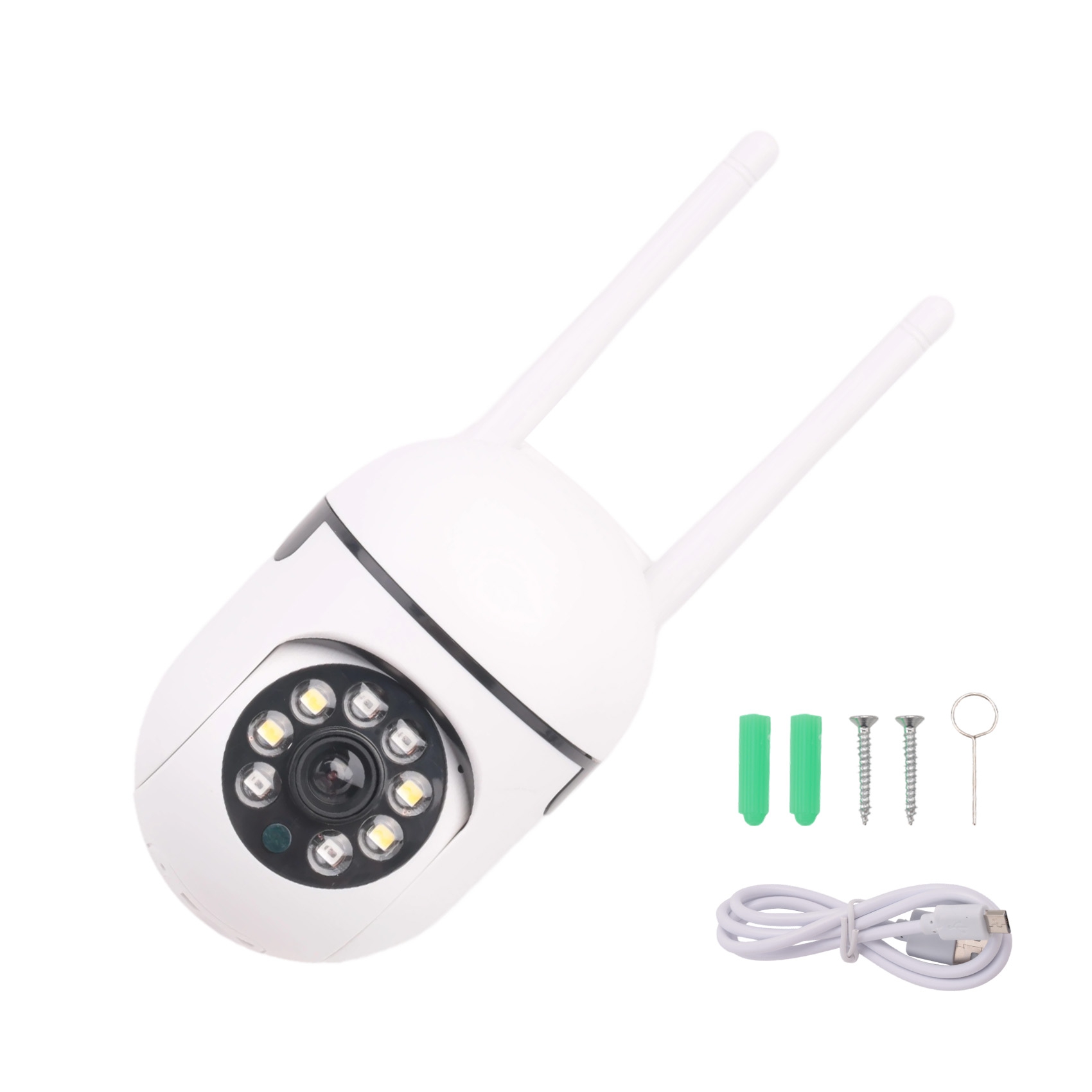 Home Security Flood Lights - DT23 1080P WiFiセキュリティカメラ 屋外ドーム型 360度 °