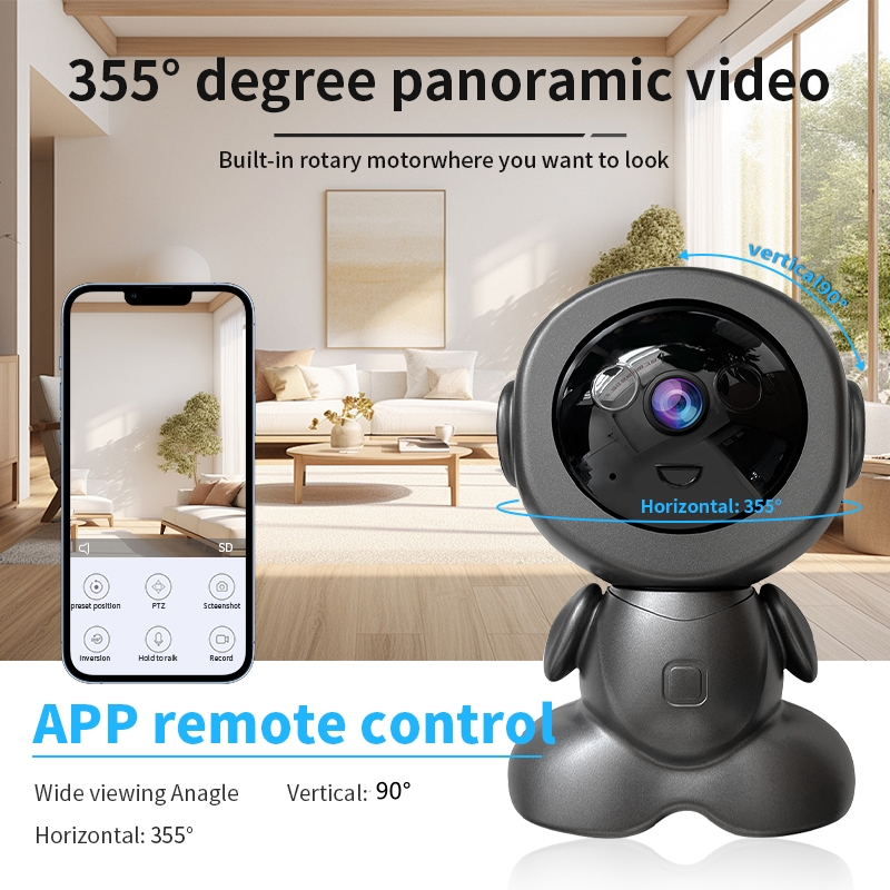 8MP WiFi監視ロボットカメラ PTZセキュリティベビー - Home Security Robot のレビューと価格