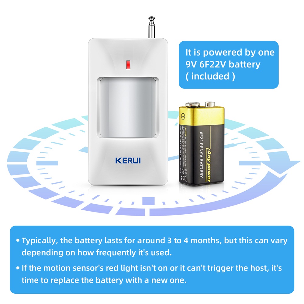Kerui-ワイヤレスPirモーションセンサー,盗難防止アラ - Sim Gsm Alarm のレビューと価格