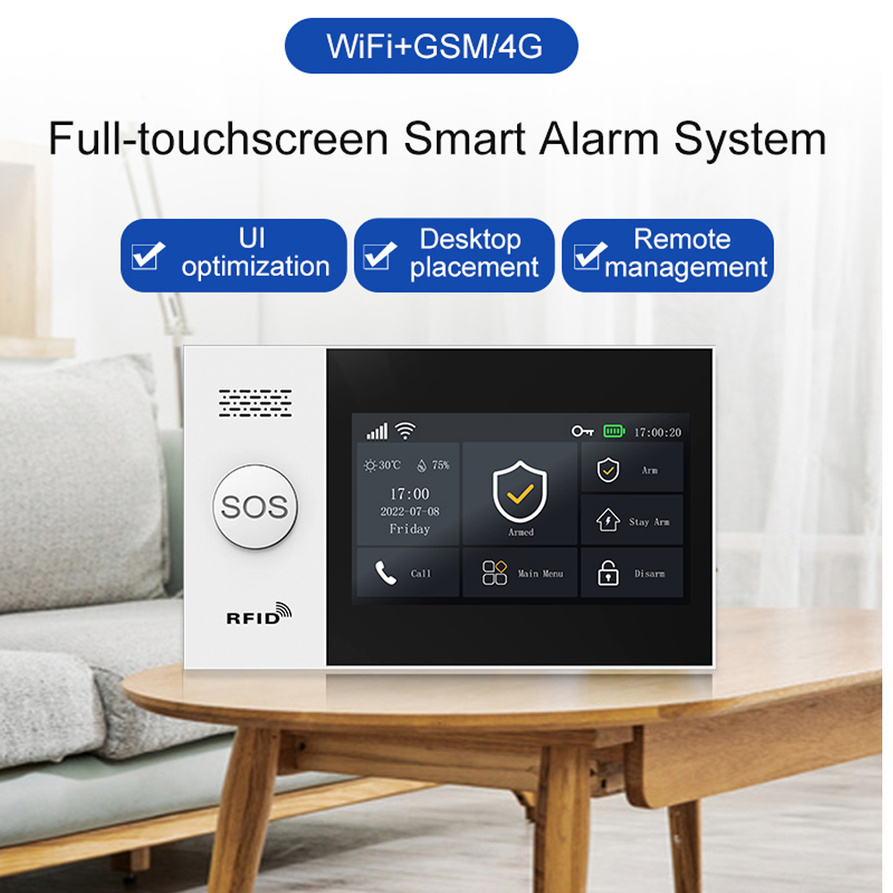 PGST107 4G Tuyaスマートホームアラーム、WiF - Sim Gsm Alarm のレビューと価格