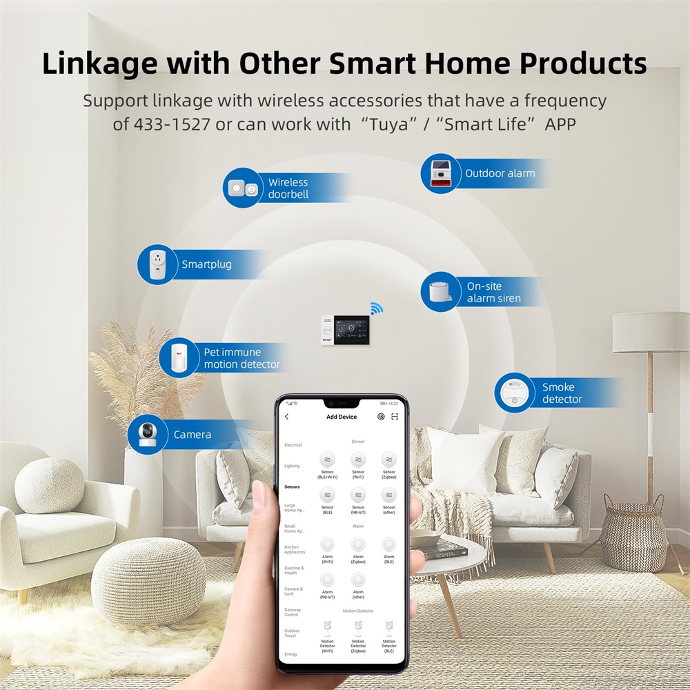 2.4G WIFIスマートGSMアラームシステム、TUYAス - Sim Gsm Alarm のレビューと価格