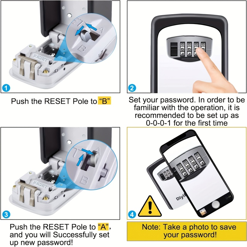 壁掛け式の鍵収納ボックス。家庭、ホテル、オフィス、および緊急 - Home Security Box のレビューと価格