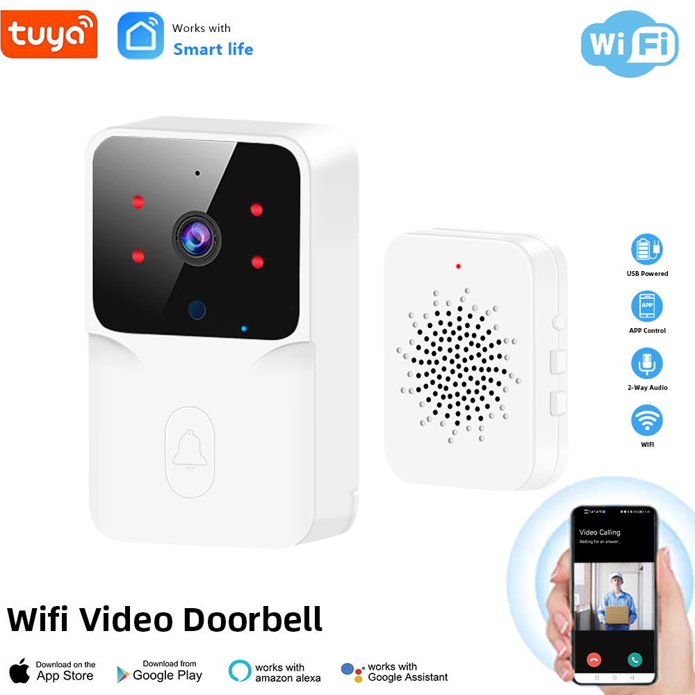 Tuya WiFi ビデオドアベルワイヤレス HD カメラ  - Home Security Front Door Camera のレビューと価格