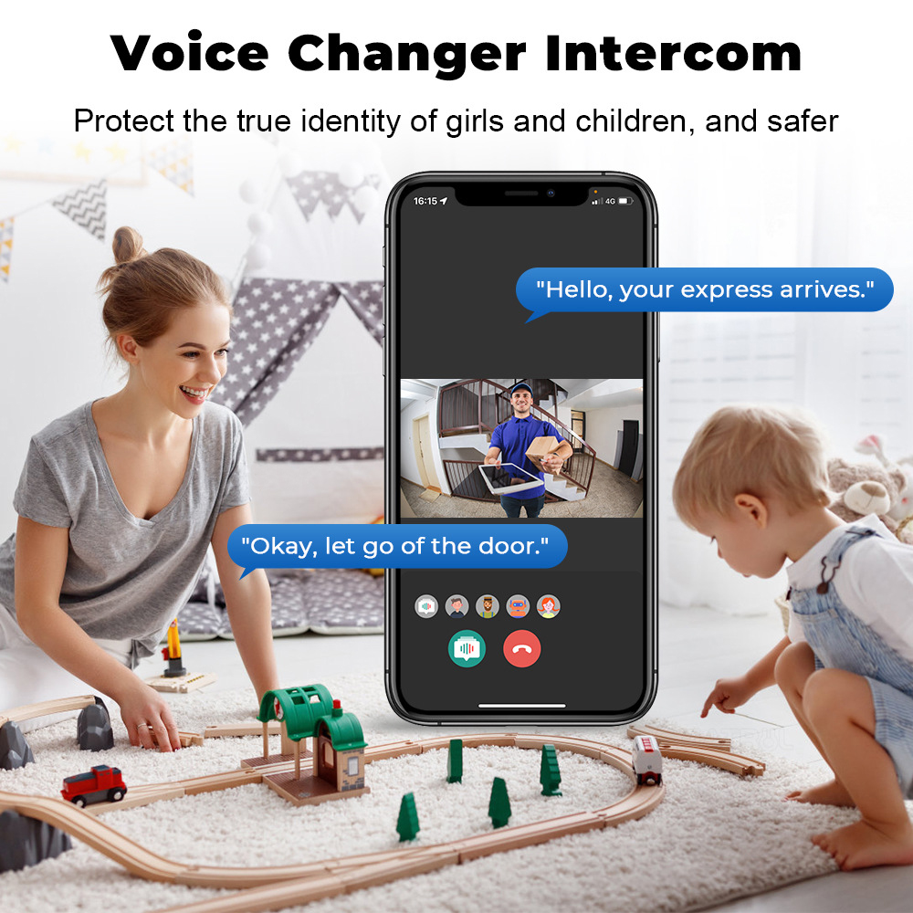 Tuya WiFiビデオドアベル ワイヤレスHDカメラ IR - Home Security Front Door Camera のレビューと価格