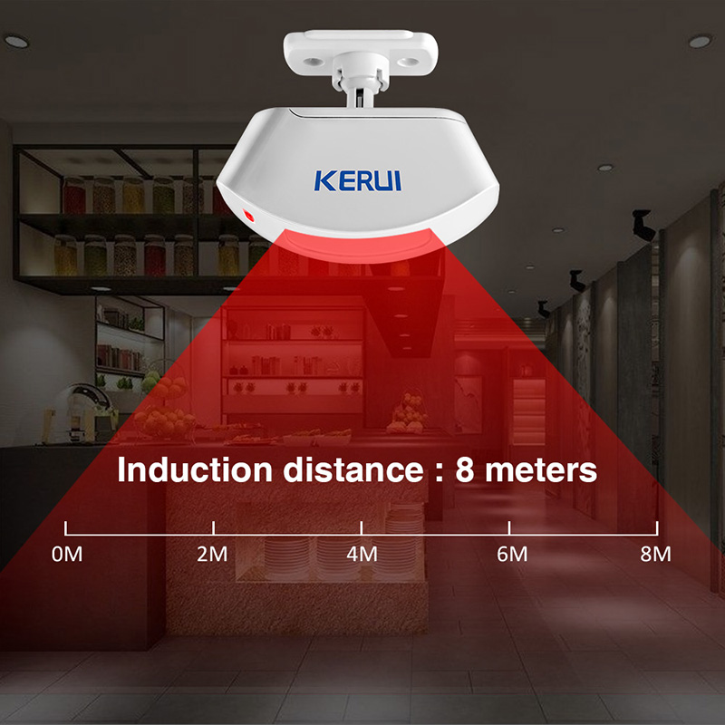 KERUI ワイヤレスカーテン赤外線検出器窓 PIR モーシ - Sim Gsm Alarm のレビューと価格