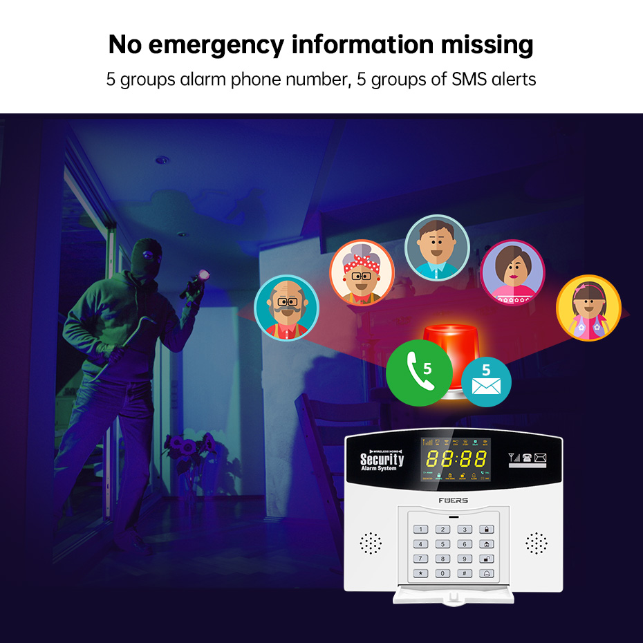Fuers Tuya スマート警報システムキット WIFI  - Home Security Front Door Camera のレビューと価格