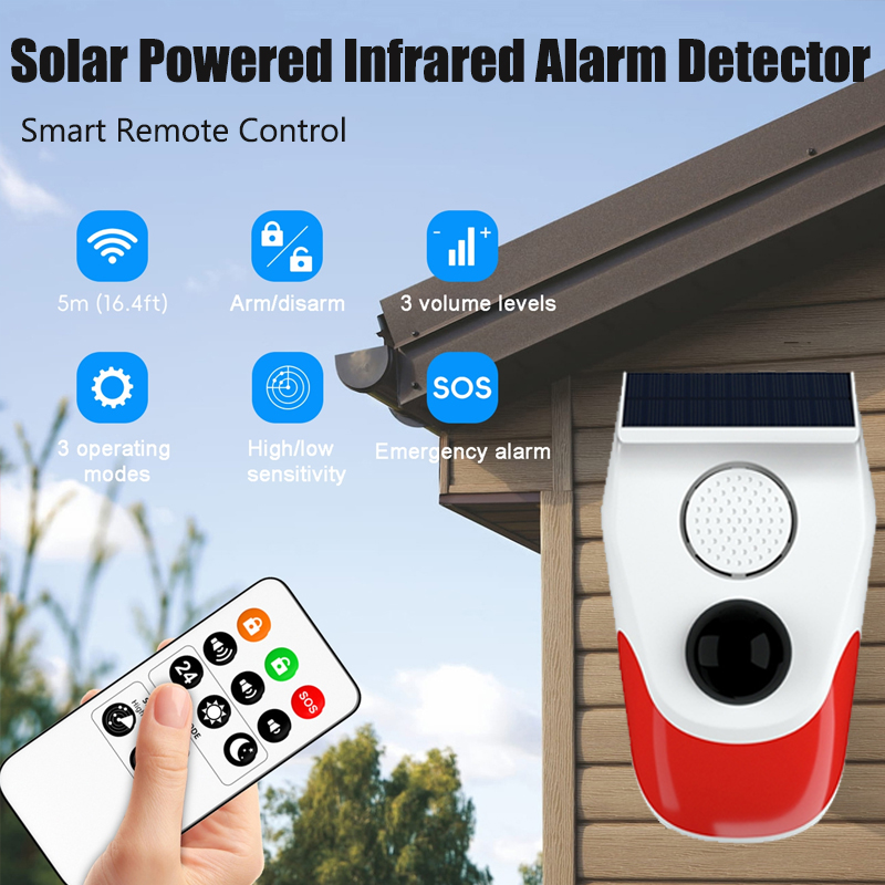 屋外防水ワイヤレス120dBセキュリティサウンドアラーム検出 - Sim Gsm Alarm のレビューと価格