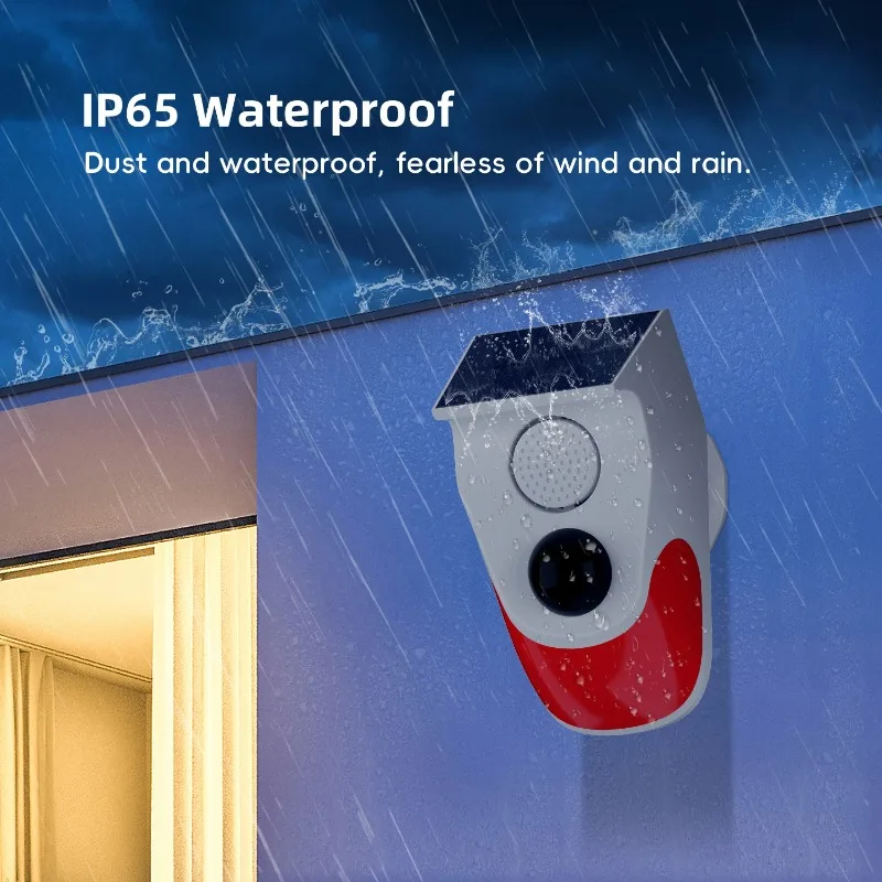 屋外防水ワイヤレス120dBセキュリティサウンドアラーム検出 - Sim Gsm Alarm のレビューと価格