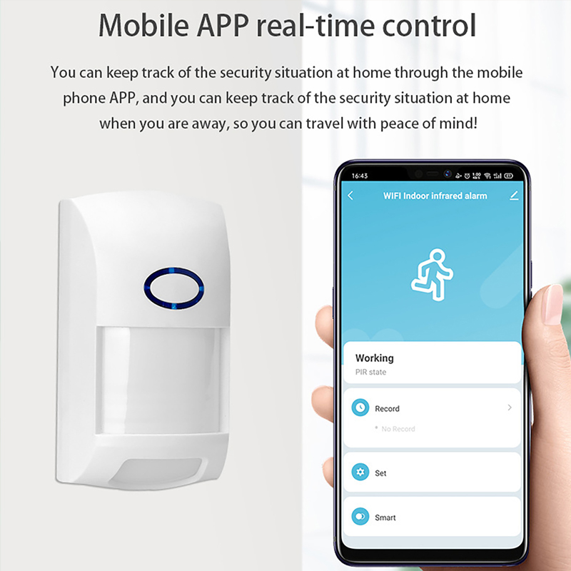 スマート Tuya PIR モーションセンサー WIFI 赤 - Sim Gsm Alarm のレビューと価格