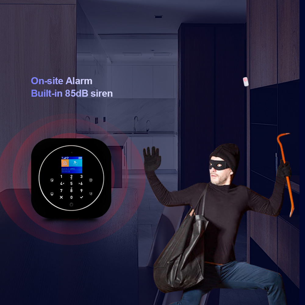 KERUI G12 ワイヤレス Tuya ホーム警報システム - Sim Gsm Alarm のレビューと価格