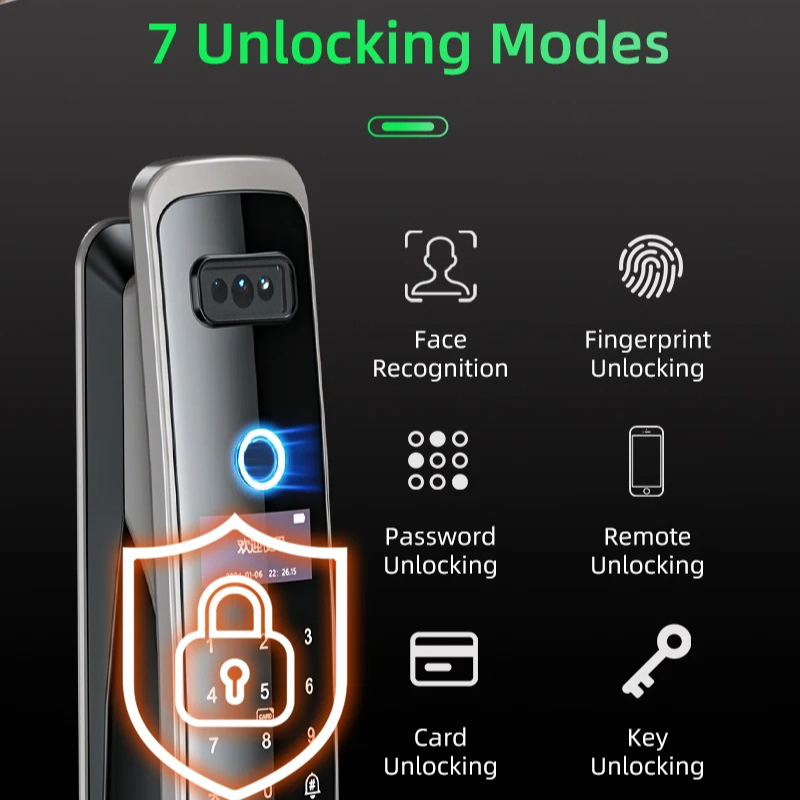EGFirtor スマートパスワードロック 3D 顔認識指紋 - Home Security Front Door Camera のレビューと価格