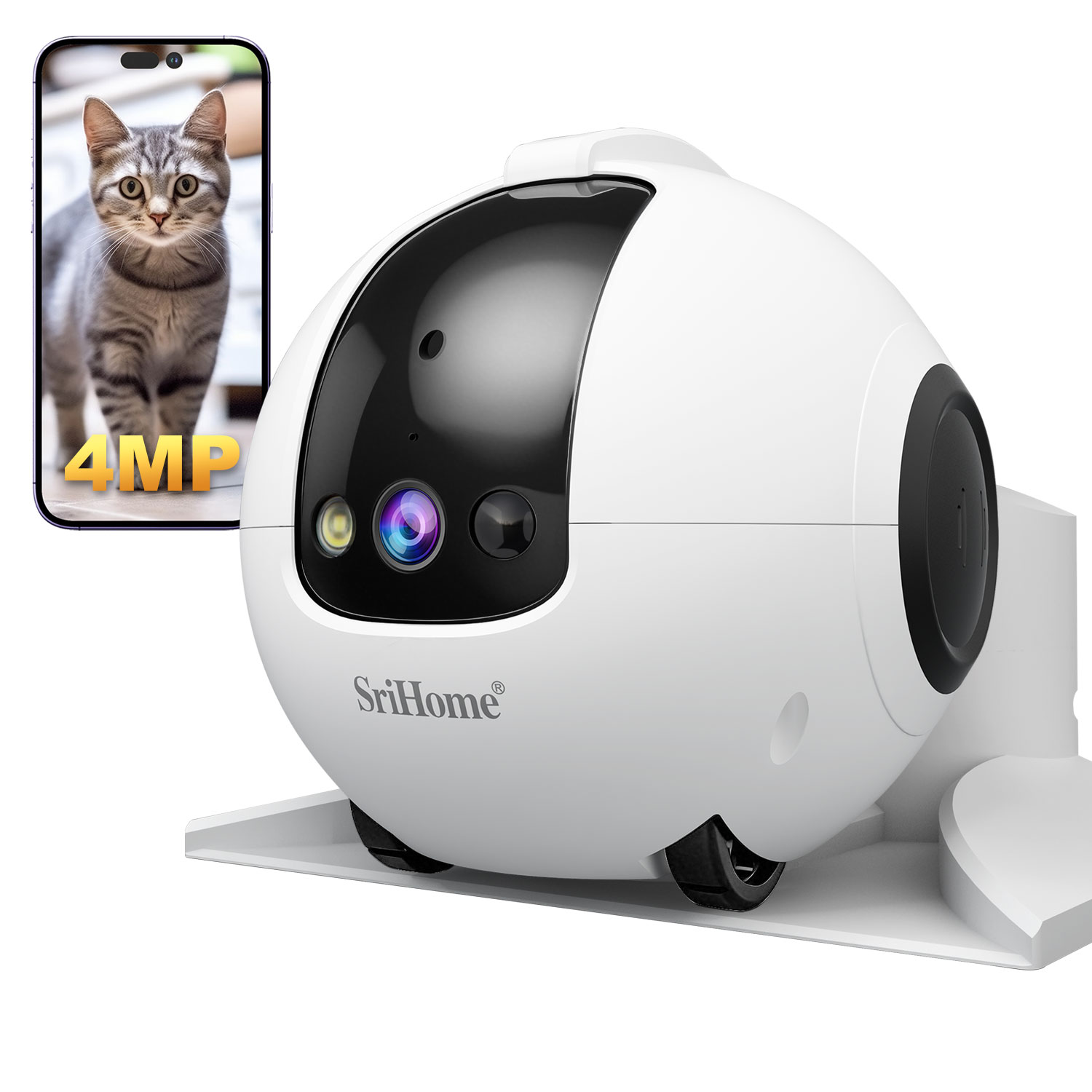 4MP Srihomeアプリ対応モバイルガードロボットフルカ - Home Security Robots のレビューと価格
