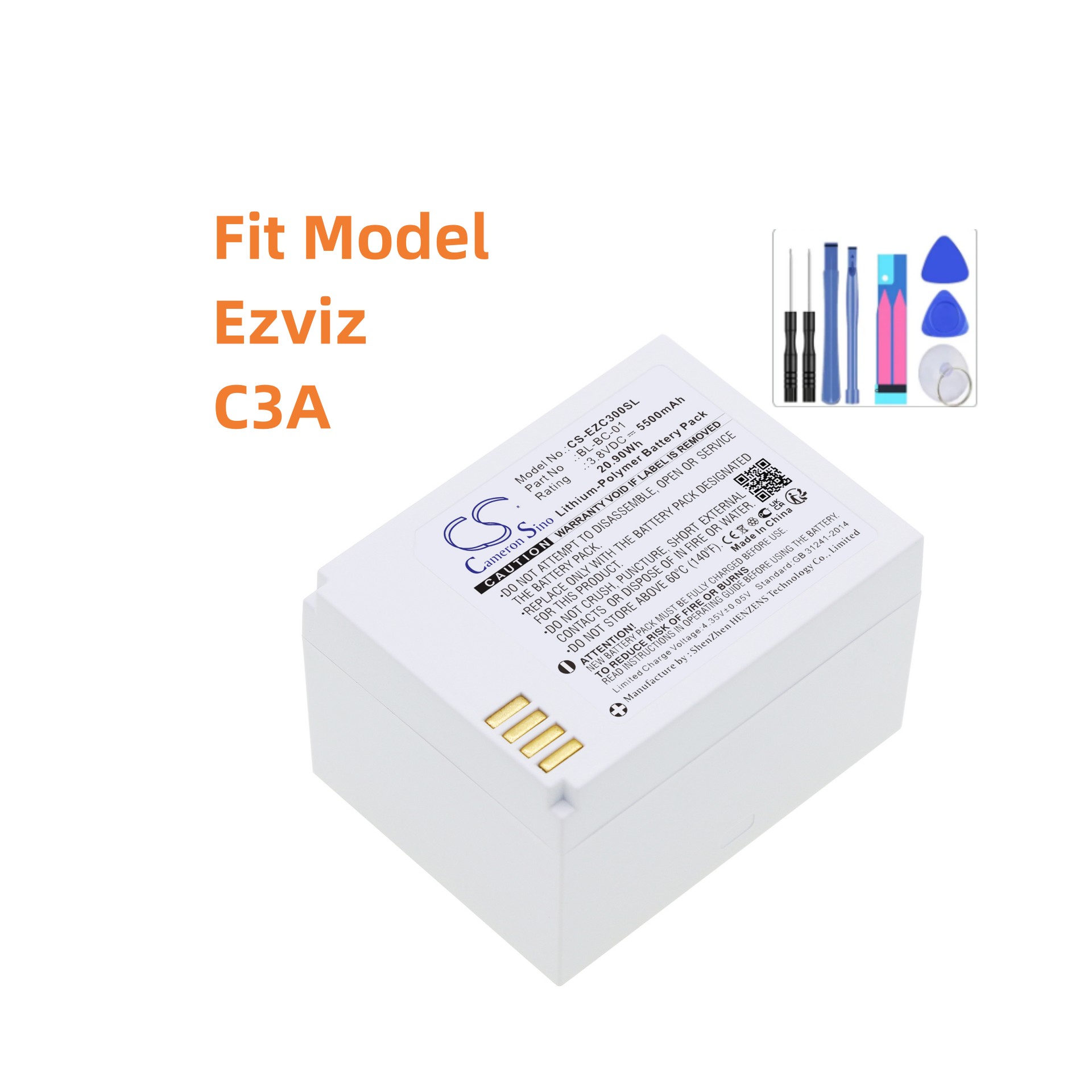 Ezviz 用交換バッテリー: BL-BC-01、C3A、ホ - Home Security Battery Replacement のレビューと価格